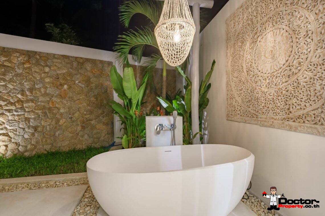 New Luxury Balinese Style Modern 3 Bedroom Pool Villa – Mea Nam, Koh Samui – For Sale